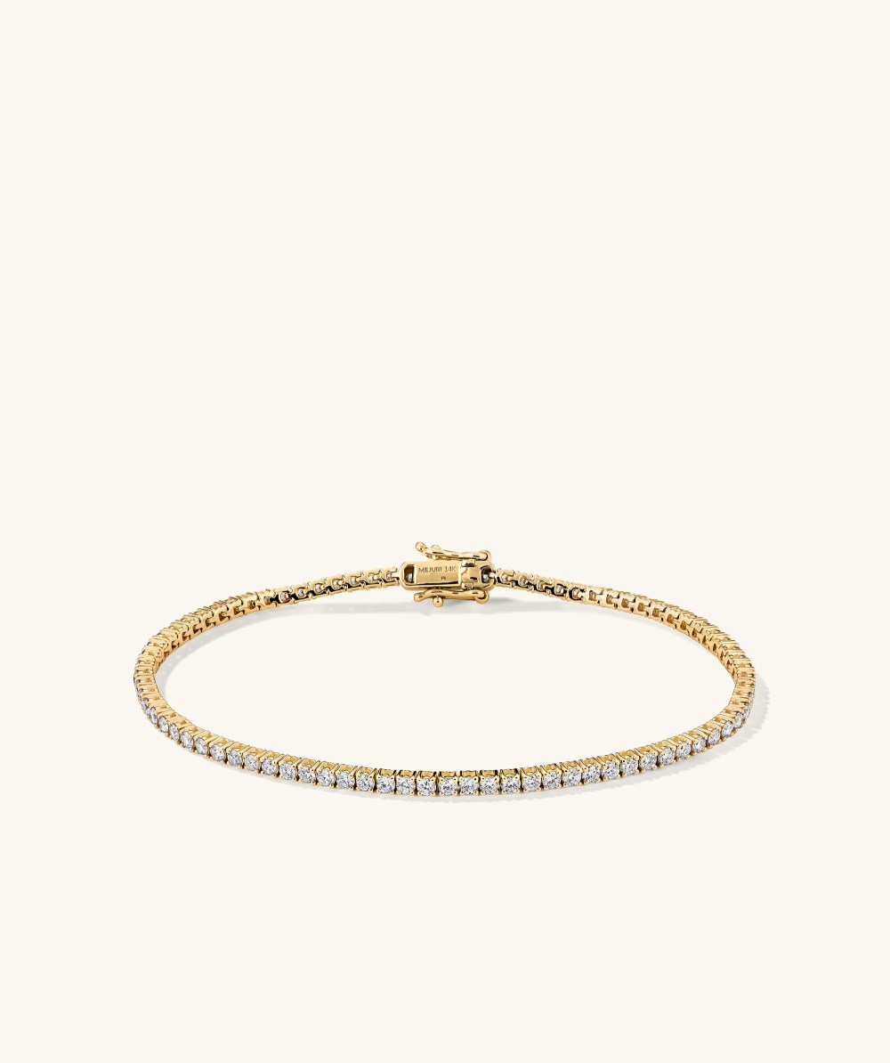 Mejuri Lab Grown Diamond Tennis Bracelet 1.8mm - 14k Yellow Gold Mejuri Lab Grown Diamond Tennis Bracelet 1.8mm - 14k Yellow Gold
